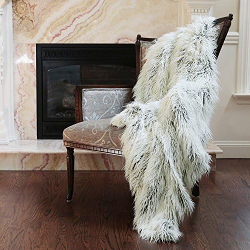 Tibetan Lamb Faux Fur Lap Throw Blanket 54" x 36"
