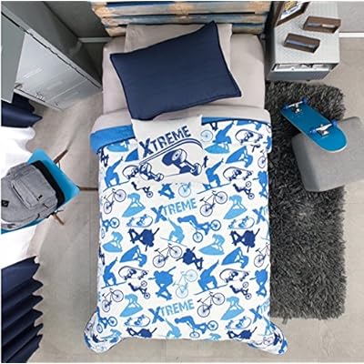 Byourbed Cherry Red Nightfall Navy Full Comforter Oversized Full