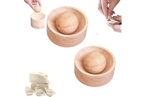 Wood Dumpling Maker, Dumpling Press Tool Versatile Dumpling Skin Machine,Manual Dough Presser Tool, Ball Rolling Manual Dough