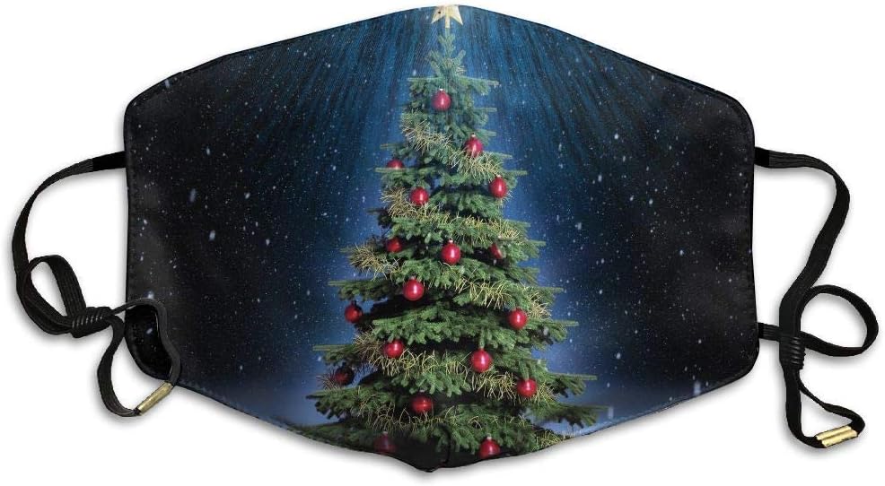 Daawqee Fashion Safety Mask, Cartoon Christmas Tree Anti Dust Breathable Face Mouth Mask for Man Woman