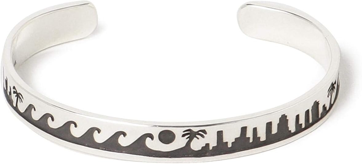 Amazon ビームス Beams アクセサリー Slow Rise カリフォルニア バングル メンズ Silver ブレスレット 通販