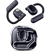 NEOQOQO Open Ear Headphones, 80H Playtime Air Conduction Earbuds w/Fast Charging, 16mm Hi-Fi Audio Drivers, Physical Buttons, ENC Mic, IPX5 Waterproof, Bluetooth 5.4, 2025 Upgrade for Workout Black