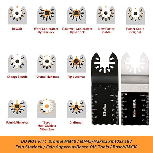 thumbnail image 2 of 10-Pack Oscillating Tool Scraper Blades - Universal Fit For Dewalt, Milwaukee, Makita, Etc. 2 of 12