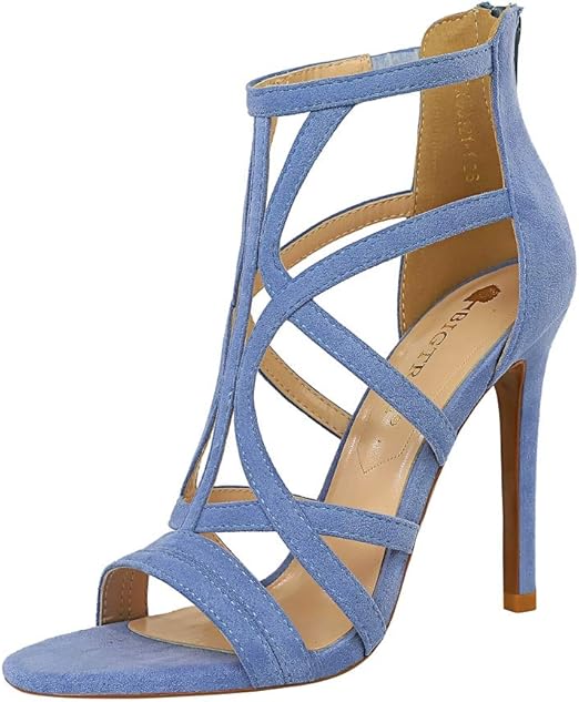 blue stiletto sandals
