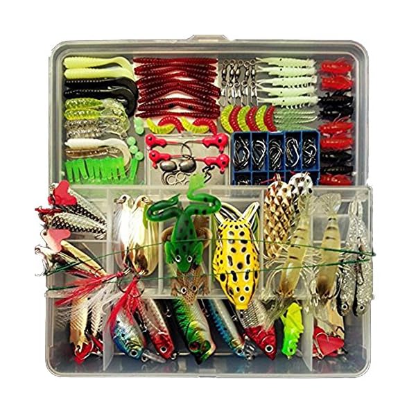 Fishing-Lure-Set-180pcs-Set-Artificial-Bait-Lure-Plastic-Fishing-Lures-Minnow-Popper-Pencil-Crank-Rattle-with-Hooks-Metal-Spoon-Hard-Baits-Fresh-Water