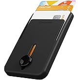 Sinjimoru for MagSafe Pop-Up Wallet, Quick Access Magnetic Card Holder with 3000G Strong Magnet and Anti-Slip Silicone Backing, Compatible with iPhone 12 to 16 Series. M-Button Up Wallet