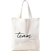 Zeghk Team Gifts Canvas Tote Bag, Gifts for Employees Coworkers Team Employee Appreciation, Reusable Grocery Bags Shopping Bags
