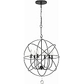 Crystorama Solaris 6 Light English Bronze Sphere Chandelier