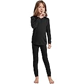 woolcano Kids Unisex 100% Merino Wool Base Layer Sets Lightweight Thermal Underwear