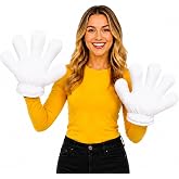 Liitrsh White Jumbo Cartoon Hands, Giant Cartoon Gloves Costume | Oversized White Fingers for Halloween Party, Dress up, Role Play, Birthday Party and Stage Performance