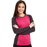 MERIGREENY Women's 100% Merino Wool Raglan Long Sleeve Base Layer Top, Moisture-Wicking Wool Undershirt