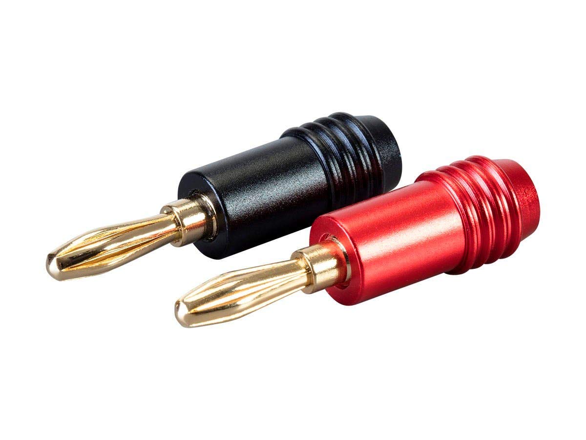 Photo 1 of Monoprice Speaker Banana Plug - 2 Pair, 24k Gold Plated, Black/Red - Affinity Series