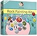 Rock Painting Kit by Creative Lily – Hours of Fun for Kids and Adults Hide and Seek – Complete Set with Rocks, Paints, Transfer Stickers, Paintbrushes, Instruction Guide – Craft Set Perfect for Gifts