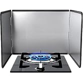 KOBSAINF 3-Sided Foldable Oil Splatter Guard, Stainless Steel for Frying | Nonstick Oil Splash Barrier, Foldable for Easy Storage, Protects Stove &amp; Countertop, Heat Insulation Cooking Board