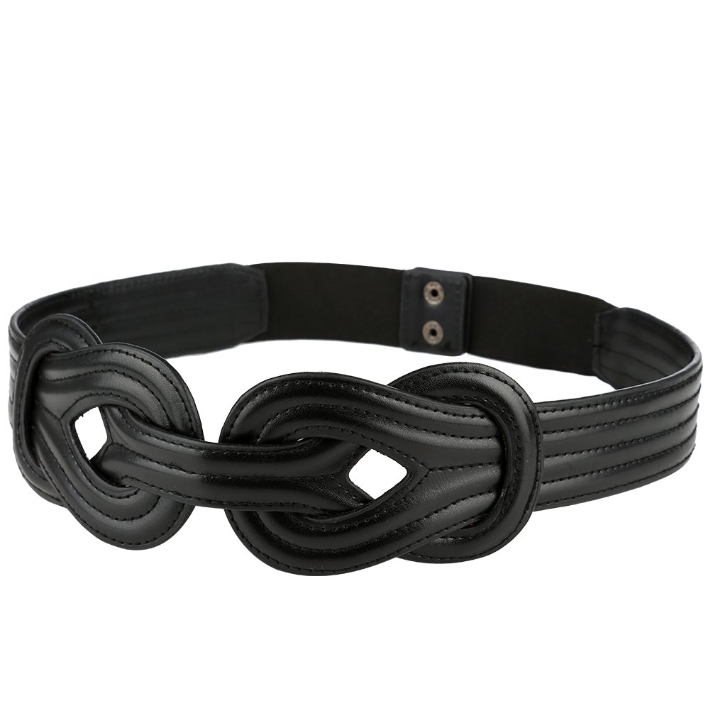 Vbiger Women Waist Belt Elastic Elegant PU Leather Waistband Wide Waist Corset Wrap Around Belt Waist Ban