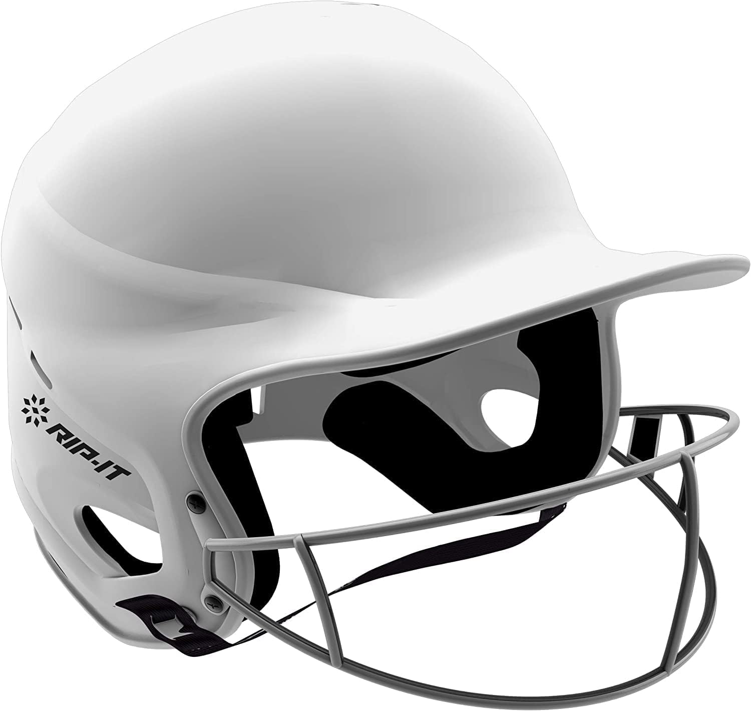 RIP-IT | Vision Pro Softball Batting Helmet with Face Mask | Matte White | XL | Lightweight Women’s Sport Equipment Image