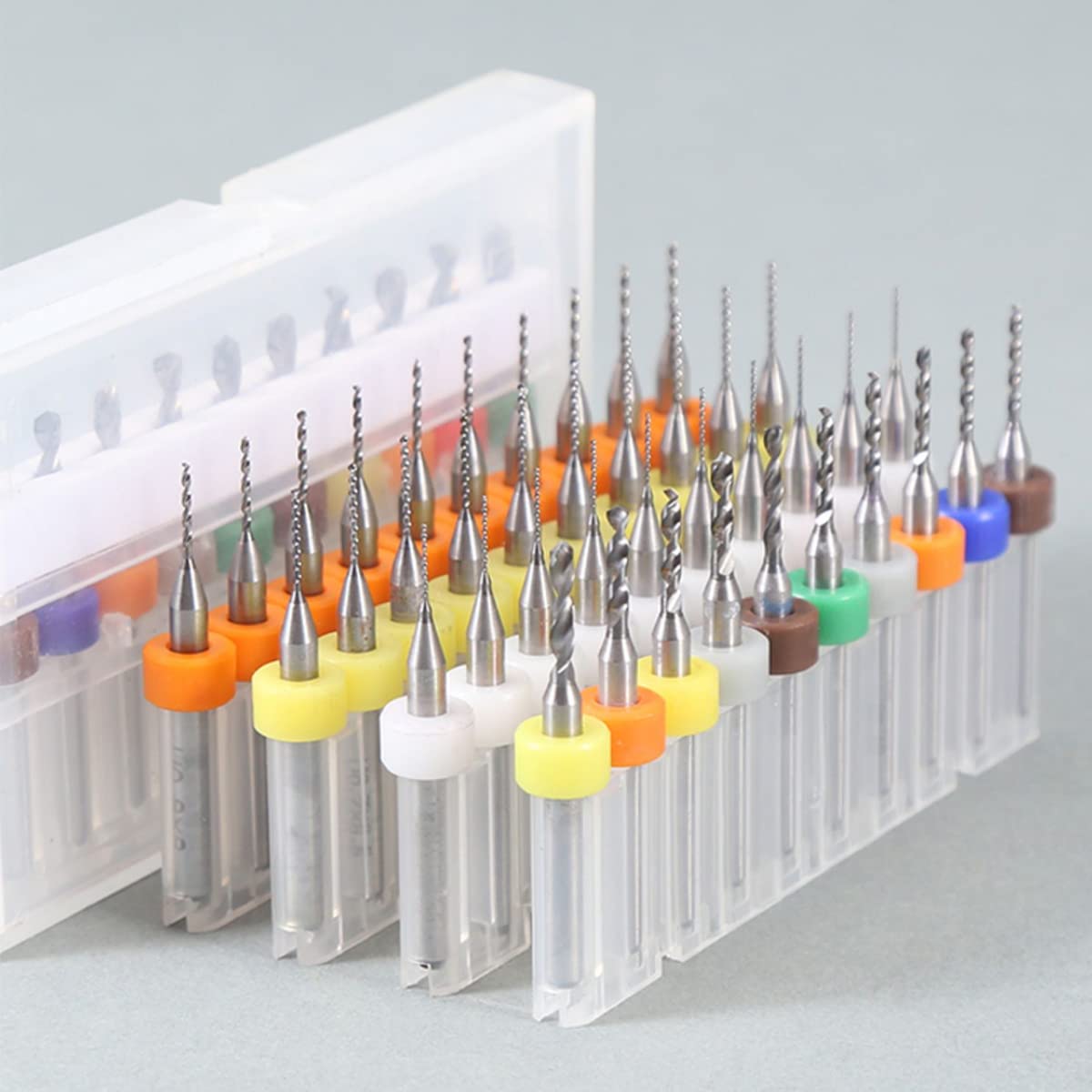 Michear 10Pcs Carbide Micro Drill Bits Set Diameter 0.1mm to 3.0mm PCB Carbide CNC Print Circuit Board Tungsten Twist Engraving Tool for Carving Wood Plastic Metal (1.5-2.4mm Drill Bits)