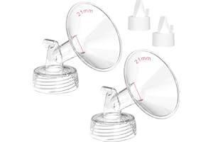 LUXEMUM Breast Pump Parts，Replacement Pump Parts for Spectra S1/S2/9 Plus, Not Original Accessories, Flange Inserts Kits Sets（21MM*2）