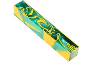 Penn State Industries WXKNA09 Kirinte Pattern Acrylic Penturning Blank, 3/4" x 3/4" x 5" (Green & Yellow)