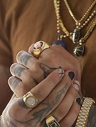 FindChic Personalized Signet Rings for Men Chunky