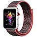 INTENY Sport Band Compatible with Apple Watch 40mm, Soft Lightweight Breathable Nylon Sport Loop, Strap Replacement for iWatch Series 4 (Red Black, 40mm)