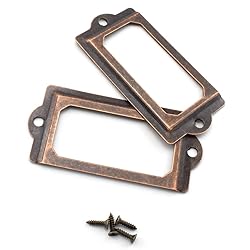 Antique Metal Name Card Frame, OZXNO 10-Pack