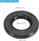 PATIKIL 25x47x7mm Nitrile Rubber TG4 EU Radial Shaft Seal Oil Seal for Engines view 2