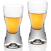 KAMMAK Shot Glasses Set of 2, 70ml/2.3oz Clear Espresso Shot Glass with Heavy Base for Bar Restaurants Home, Small Whiskey Shot Glass for Vodka, Whiskey, Tequila, Spirits & Liquors