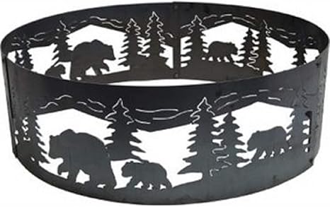 Amazon Com P D Metal Works Bear N Cubs Fire Ring Size Medium Garden Outdoor