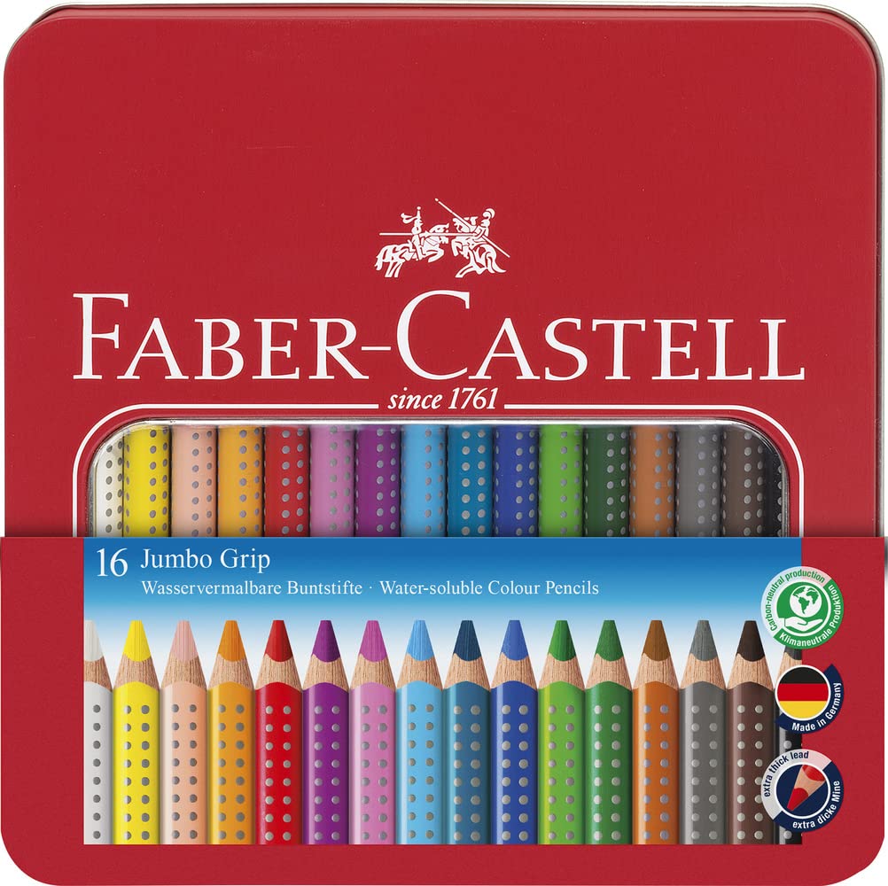 Faber-Castell Jumbo Grip Colour Pencils Tin