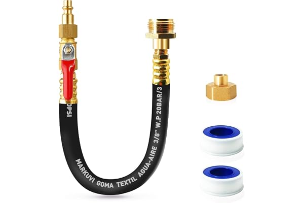 GUTE RV Winterizing Kit 16" Air Blowout Adapter Quick Connect 3/4in | RV Blowout Kit,Camper Winterizing,Quick Connect Air Fit