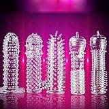 UINO Five Different Styles Wearable Body P-enis Massager Attachments to Make Men Prolong Time -- Stimulating V-agina to Make Women Easy Or-gasm (5Pcs/set)