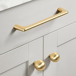 Goo-Ki Brushed Brass Zinc Alloy Cabinet Pull,Modern