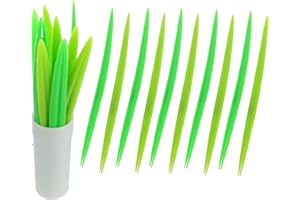 FOMIYES 20pcs Leaf Fruit Picks Set, Food-Grade Natural Material, Portable Cocktail Skewers for Home, Party,