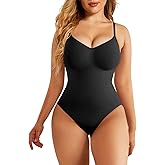 SHEKINI Body Shaper Sculpting Thong Bodysuit for Women Seamless Tummy Control Shapewear Tank Top Plus Size