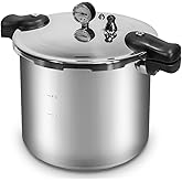 Barton 22-Quart Pressure Canner Pressure Cooker Pressure Gauge with Rack, Induction Compatible, Steam Canner Polished 22 QT Stovetop Pot