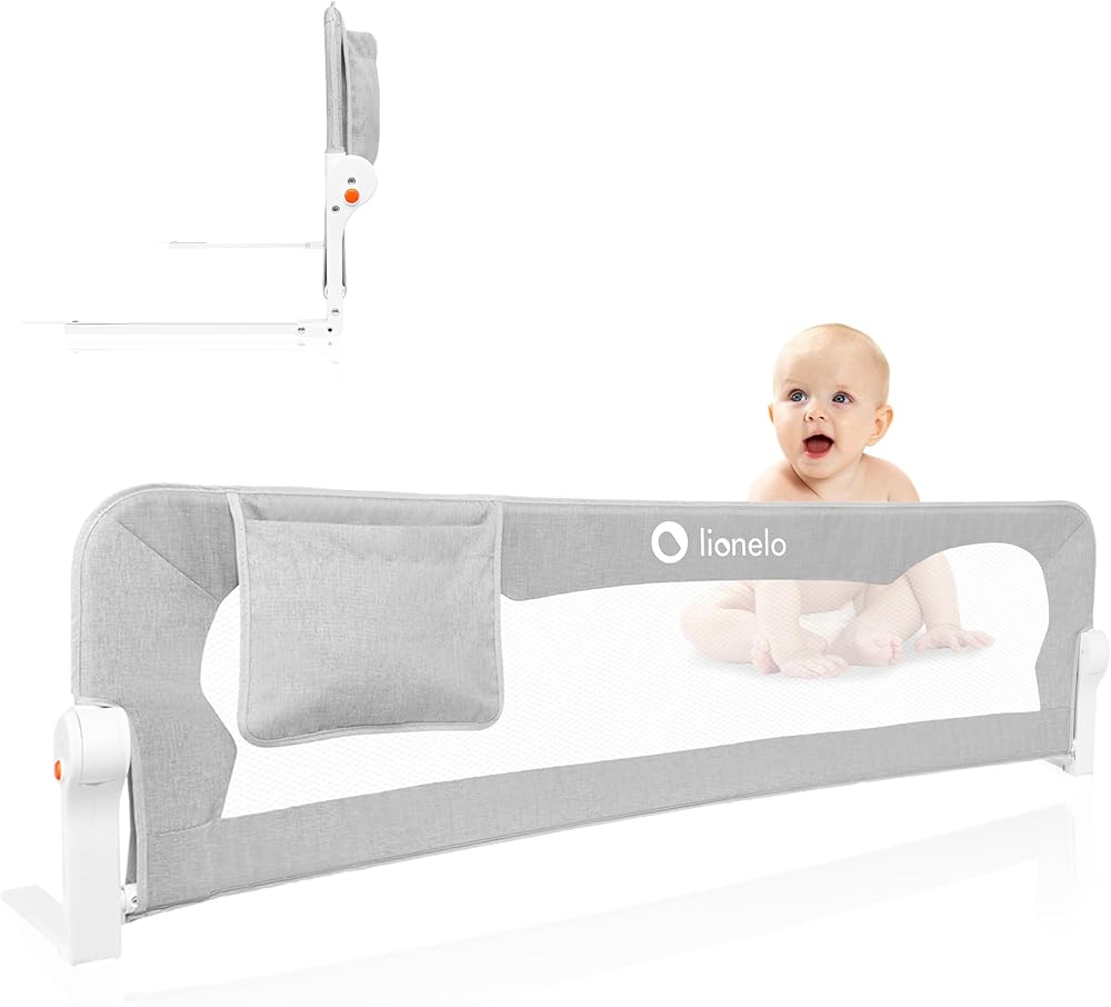 Lionelo Eva Bed Guard for Toddlers 150 x 42 cm Universal Folding Rail