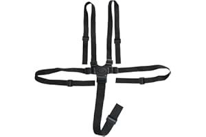 PCTC Universal 5 Point Harness Belt Safety Harness Seat Belt for Child Kid, Adjustable Harness Strap for High Chair and Pushchair, Stroller Harness, Black