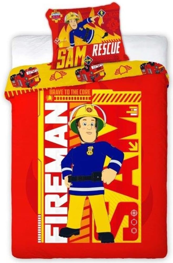 Fireman Sam Junior Cot Duvet Bed Linen 160 x 200 cm SAM004
