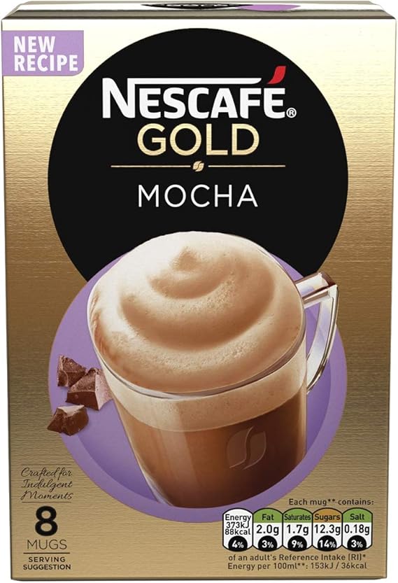 NESCAFÉ GOLD Mocha Coffee, 8 Sachets Amazon.co.uk Prime Pantry