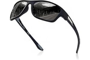 suoso Polarized Sports Sunglasses for Men: UV400 Protection Glasses Womens Wrap Around Goggles for Driving Fishing