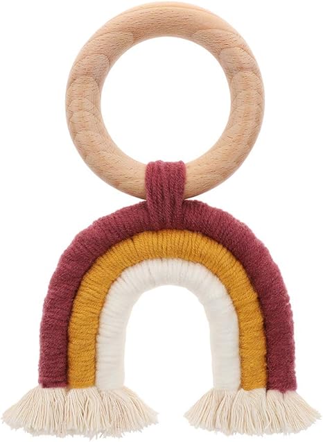 rainbow teething ring