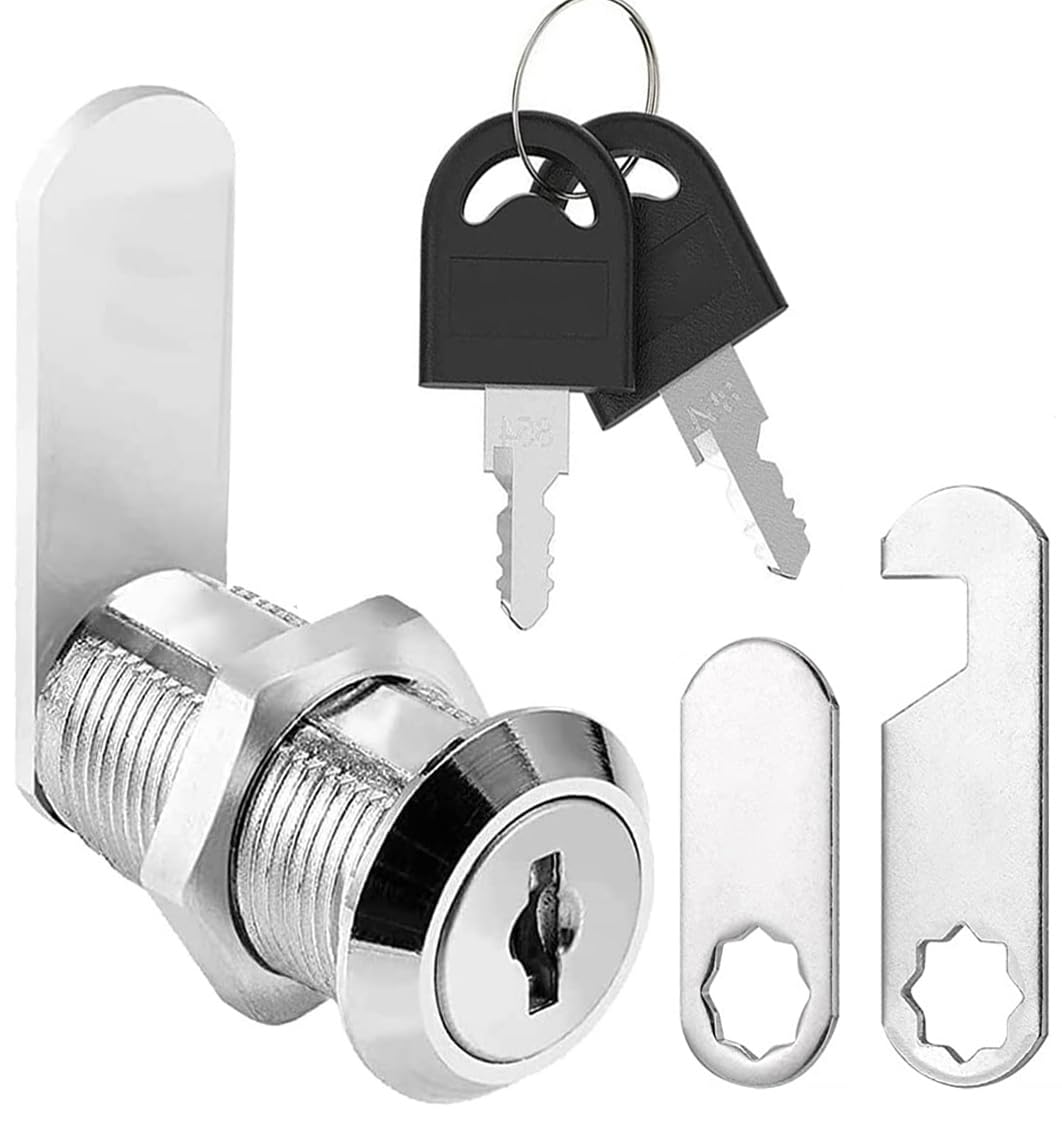 Litensh 40mm Security Mailbox Lock, Letter Post Box Cabinet Drawer Cam Lock with Keys, Toolbox Door Cupboard Locks Cupboard Lever Furniture Locks Locker
