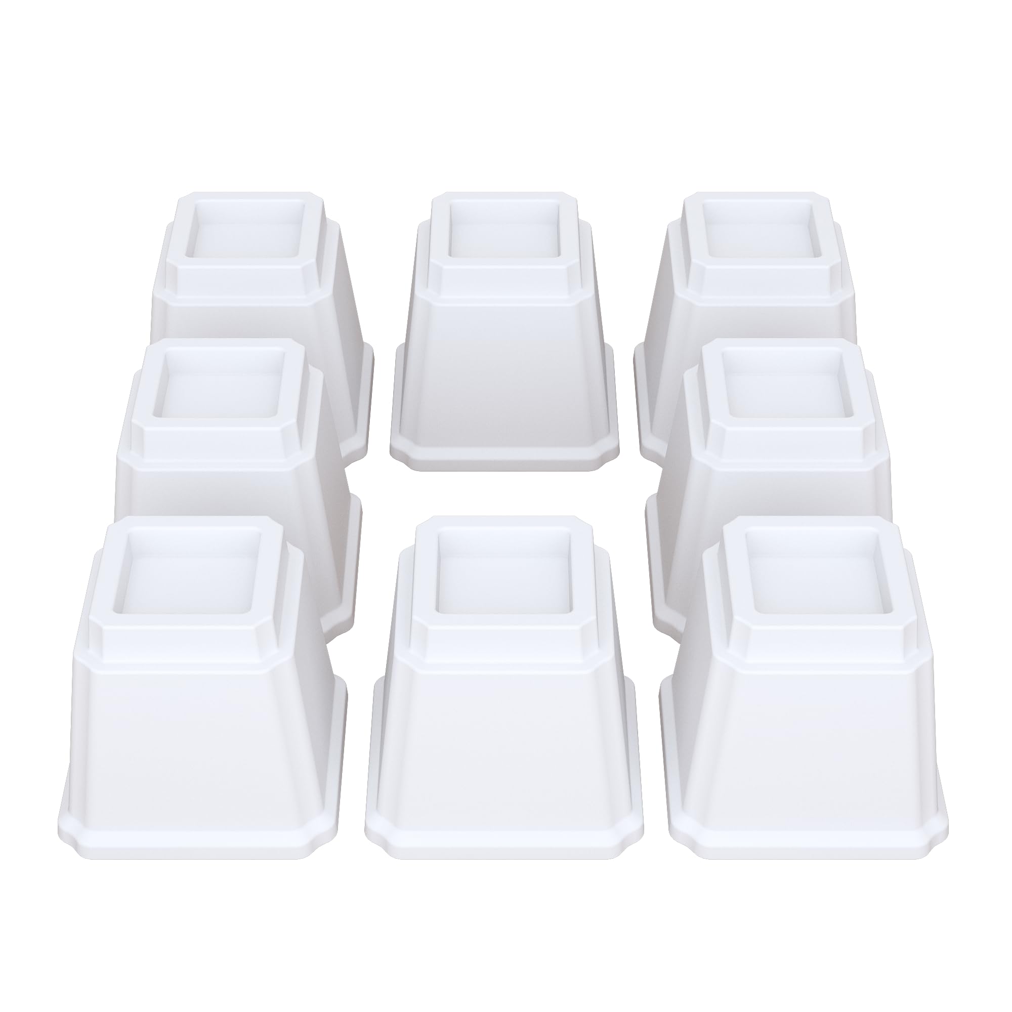 Lutown-Teen Bed Risers 5 inch Heavy Duty Furniture Risers for Sofas, Chair Risers Sofa Risers Table Risers Set of 8 Pack, White