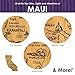 Totally Bamboo Destination Maui Serving and Cutting Board, Includes Hang Tie for Wall Display