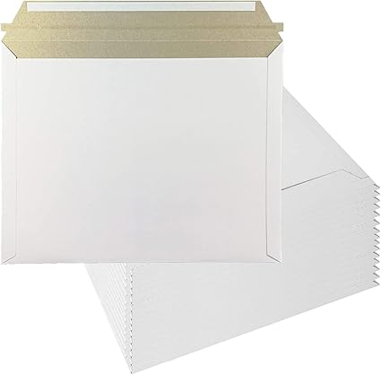 Amazon 厚紙封筒 ビジネスレターケース 50枚入 サイズ 封筒 白 ワンタッチ貼付テープ 開封テープ付き 剥がしやすい 本 梱包 エアメール 国際郵便 荷物 包装用の梱包資材 厚紙封筒 文房具 オフィス用品