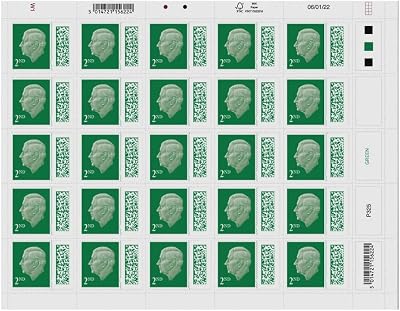 Royal Mail 25 x 2nd Class Barcoded Stamps | Barcoded 2nd Class Stamp Pack