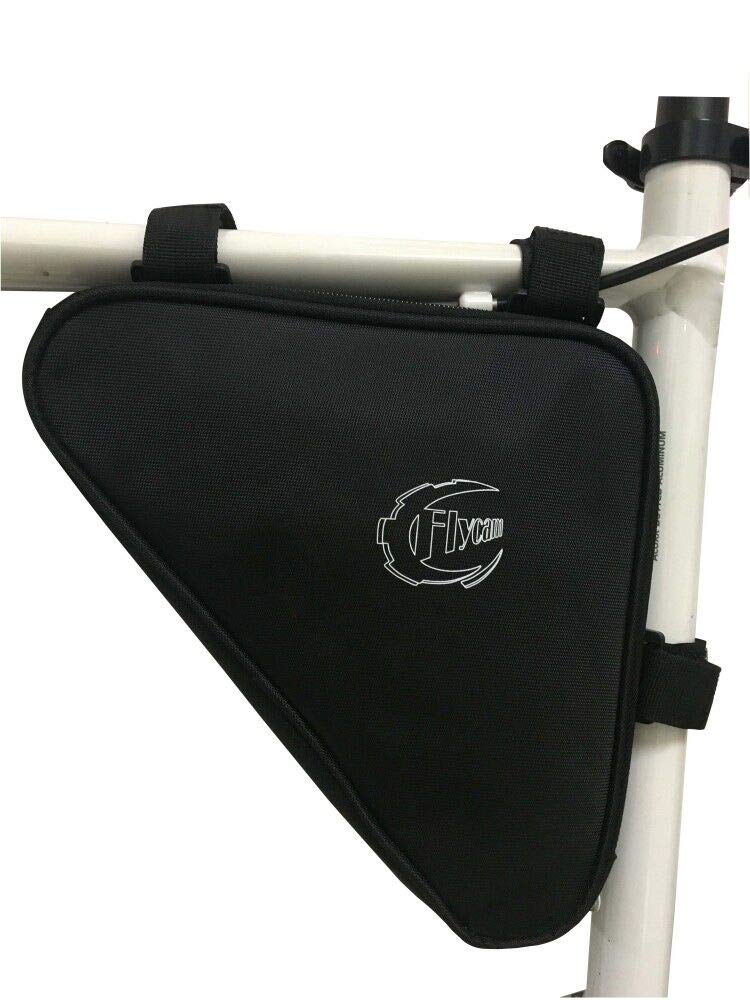 YJS Flycam Sport Bicycle Triangle Saddle Frame Pouch Bike Storage Frame Bag Pack Bicycle Front Tube Triangle Water Resistant Cycling Storage Pack BB001 Black