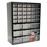 Homak Parts Organizer, Black, 39 Drawers