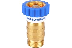 MEASUREMAN Lead-Free Brass, Water Pressure Regulator, Pressure Reducer for Camper, Trailer, RV, Garden, Plumbing System, 40-5